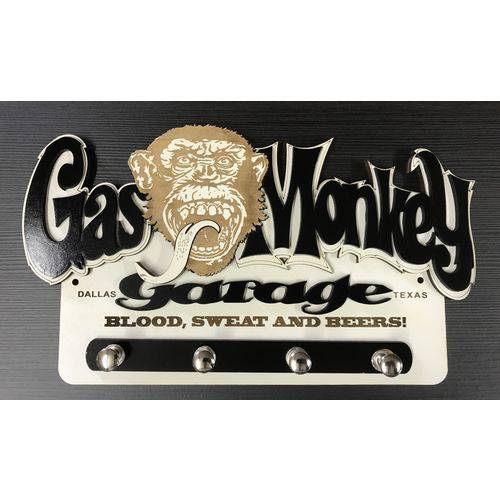 Tamanhos, Medidas e Dimensões do produto Porta Chaves Gas Monkey em Mdf Tamanho 21,8 X 12,5 Cm