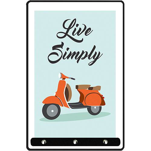 Tamanhos, Medidas e Dimensões do produto Porta Chaves Live Simply 19,5x29,5x5cm - Cia Laser