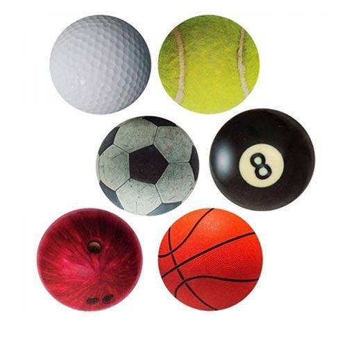 Tamanhos, Medidas e Dimensões do produto Porta Copos Bolas de Esportes - 6 Peças