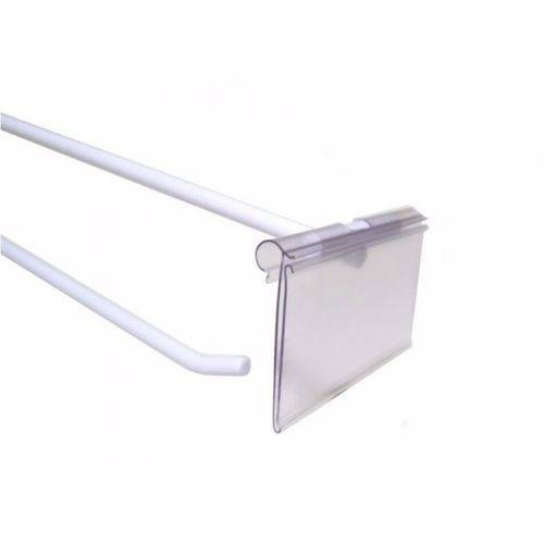 Tamanhos, Medidas e Dimensões do produto Porta Etiqueta PVC Cristal P/ganchos Porta Preço Kit com 500 Unidades