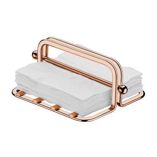 Tamanhos, Medidas e Dimensões do produto Porta Guardanapos de Papel em Aço Rosé Gold