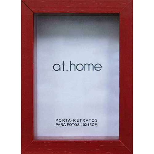 Tamanhos, Medidas e Dimensões do produto Porta-Retrato 66152 Caixa Liso Vermelho 10x15cm para 1 Foto - At.home