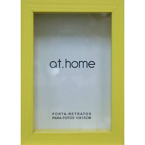 Tamanhos, Medidas e Dimensões do produto Porta-Retrato 66151 Caixa Liso Amarelo 10x15cm para 1 Foto - At.home