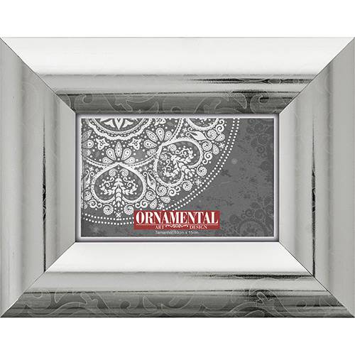 Tamanhos, Medidas e Dimensões do produto Porta-Retrato 26650 (10x15cm) Prata - Ornamental Design