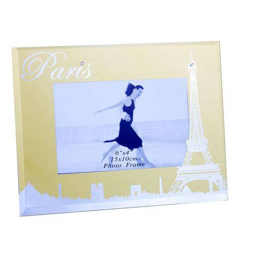 Tamanhos, Medidas e Dimensões do produto Porta Retrato de Vidro Paris Horizontal para Foto 15x21