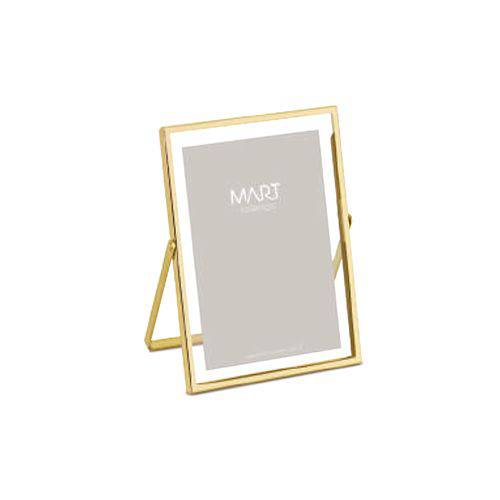 Tamanhos, Medidas e Dimensões do produto Porta Retrato Dourado em Metal 10x15cm - Mart