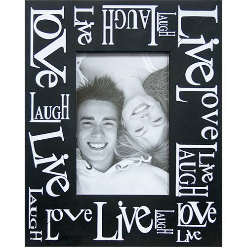 Tamanhos, Medidas e Dimensões do produto Porta Retrato Love Live 19x24cm 1 Foto 10x15cm Preto - Kapos
