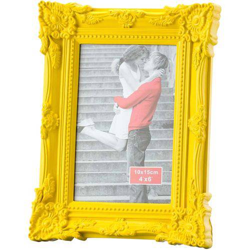 Tamanhos, Medidas e Dimensões do produto Porta Retrato Retrô 20x25cm - Lyor Classic - Amarelo