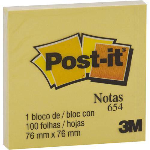 Tamanhos, Medidas e Dimensões do produto Post-It Amarelo 100 Folhas ( 76mm X76mm) - 3m