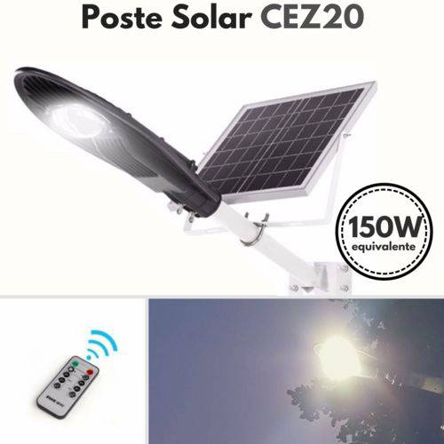 Tamanhos, Medidas e Dimensões do produto Poste Solar Modelo CEZ20