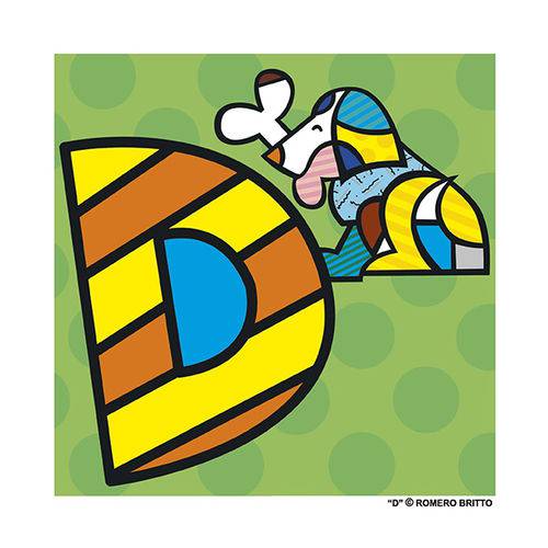 Tamanhos, Medidas e Dimensões do produto Poster Alfabeto - Romero Britto Letra D - Medidas 21 X 21 CM