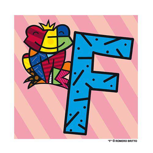 Tamanhos, Medidas e Dimensões do produto Poster Alfabeto - Romero Britto Letra F - Medidas 21 X 21 CM