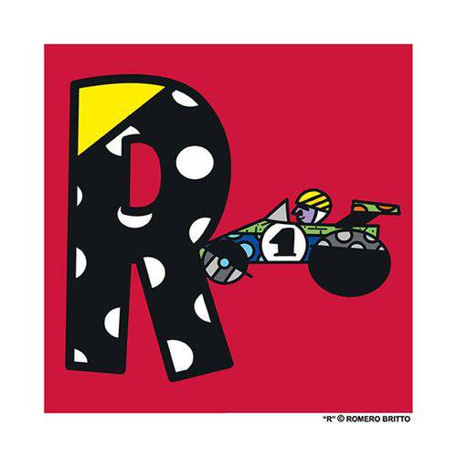 Tamanhos, Medidas e Dimensões do produto Poster Alfabeto - Romero Britto Letra R - Medidas 21 X 21 CM