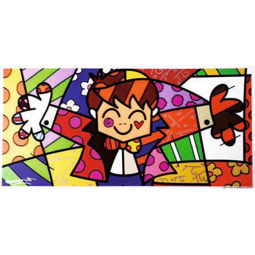 Tamanhos, Medidas e Dimensões do produto Poster Original Romero Britto Hug Too Grande Medidas 100 X 50 Cm, Sem Moldura