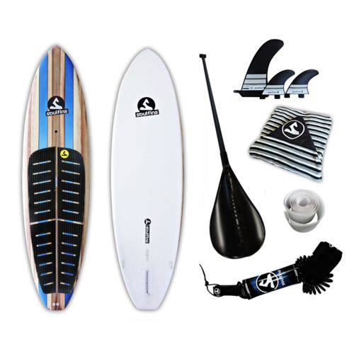 Tamanhos, Medidas e Dimensões do produto Prancha Stand Up Paddle Iniciantes Soul Fins Sup 10'0 Híbrida Completa com Acessórios Azul 2