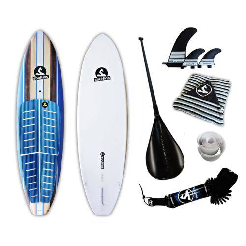 Tamanhos, Medidas e Dimensões do produto Prancha Stand Up Paddle Iniciantes Soul Fins Sup 10'0 Híbrida Completa com Acessórios Azul 1