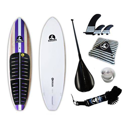 Tamanhos, Medidas e Dimensões do produto Prancha Stand Up Paddle Iniciantes Soul Fins Sup 10'0 Híbrida Completa com Acessórios Roxo