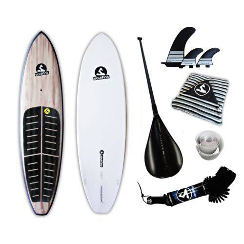 Tamanhos, Medidas e Dimensões do produto Prancha Stand Up Paddle Iniciantes Soul Fins Sup 11'0 Híbrida Completa com Acessórios Cor Madeira