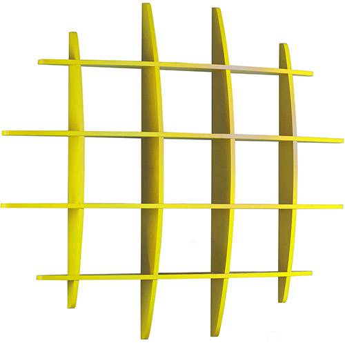 Tamanhos, Medidas e Dimensões do produto Prateleira MDF Taylor Amarelo (137x137x18cm) - Máxima