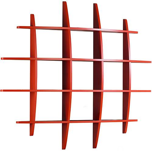 Tamanhos, Medidas e Dimensões do produto Prateleira MDF Taylor Vermelho (137x137x18cm) - Máxima