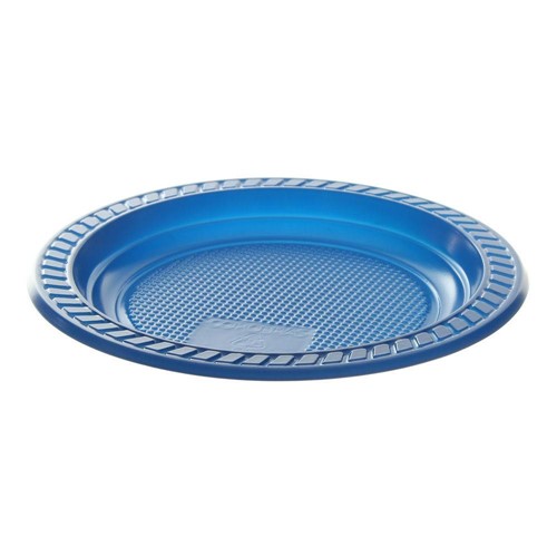 Tamanhos, Medidas e Dimensões do produto Prato de Plástico Descartável Azul Ø 15cm Raso com 10 Unidades Copobras