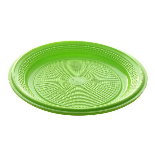 Tamanhos, Medidas e Dimensões do produto Prato de Plástico Descartável Verde Ø 15cm com 10 Unidades Trik Trik