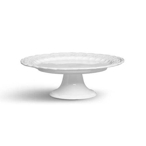 Tamanhos, Medidas e Dimensões do produto Prato para Bolo com Pedestal Peniche Porto Brasil Cerâmica Branco Ø30cm