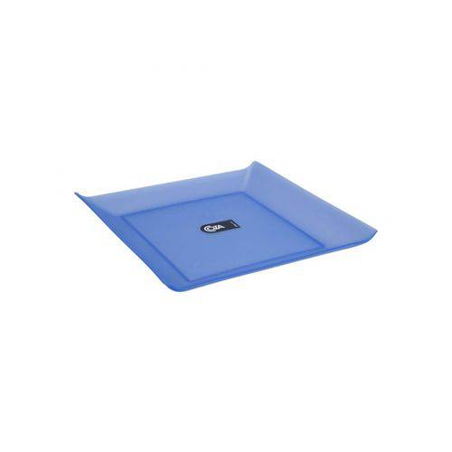 Tamanhos, Medidas e Dimensões do produto Prato Plástico Azul Quadrado - 10536/0461 - Coza - BRI 380