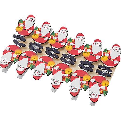 Tamanhos, Medidas e Dimensões do produto Pregador Cartinha do Papai Noel 5cm, 12 Peças - Orb Christmas
