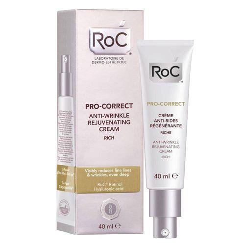 Tamanhos, Medidas e Dimensões do produto Pro-Correct Cream Rich Roc - Fluido Facial Antirrugas 40ml