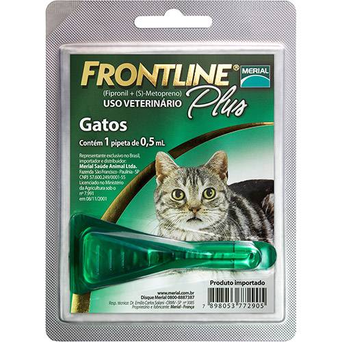 Tamanhos, Medidas e Dimensões do produto Medicamento Antipulgas e Carrapatos para Gatos - Frontline Plus