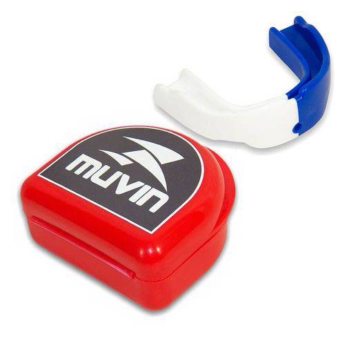 Tamanhos, Medidas e Dimensões do produto Protetor Bucal Dual Color - Branco/azul - Muvin Ptb-200