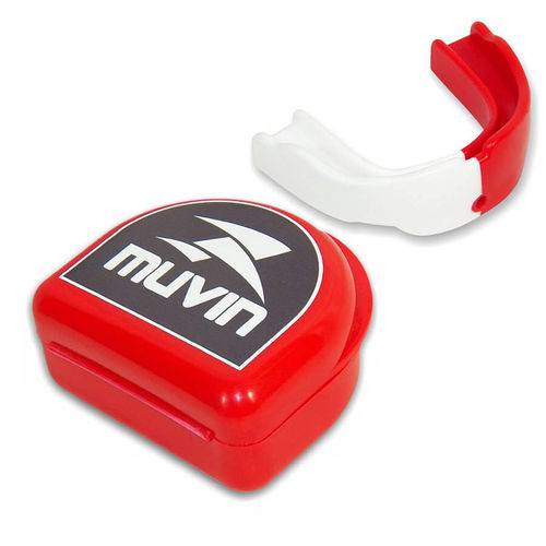 Tamanhos, Medidas e Dimensões do produto Protetor Bucal Dual Color - Branco/vermelho - Muvin Ptb-200