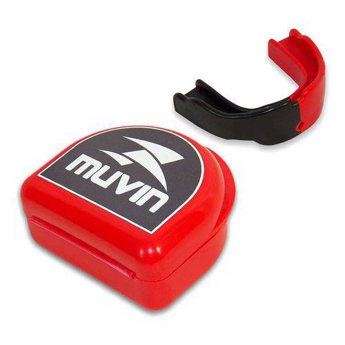 Tamanhos, Medidas e Dimensões do produto Protetor Bucal Dual Color - Vermelho/preto - Muvin Ptb-200