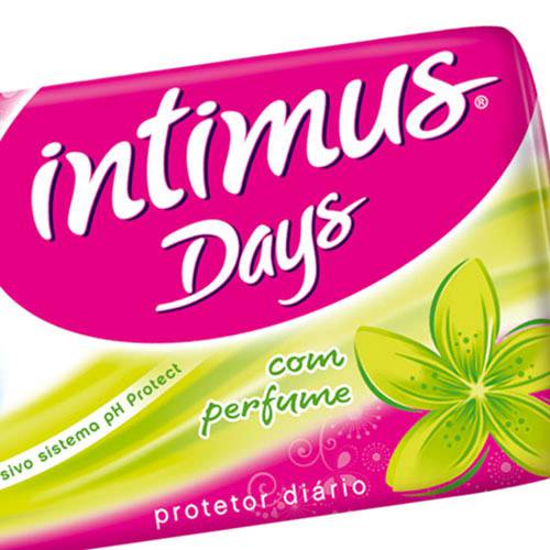 Tamanhos, Medidas e Dimensões do produto Protetor Diário Intimus Days Sem Abas com Perfume Ph 80 Unidades