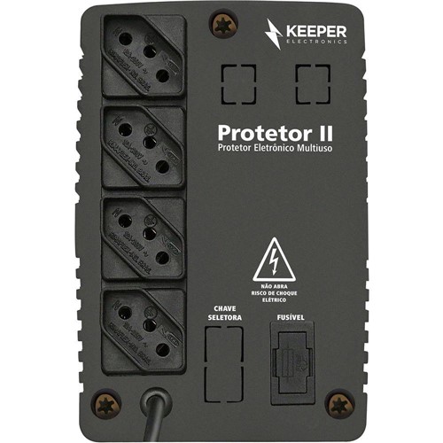 Tamanhos, Medidas e Dimensões do produto Protetor Eletrônico 500va 115v Protetor Ii Preto - Keeper