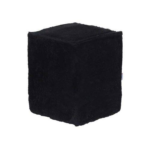 Tamanhos, Medidas e Dimensões do produto Puff Cubo Pelúcia Preto