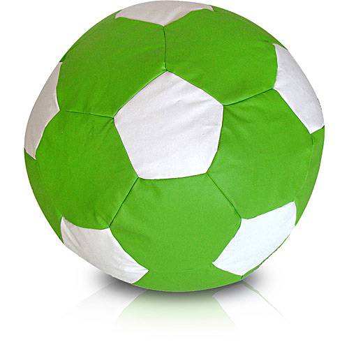 Tamanhos, Medidas e Dimensões do produto Puff Infantil Bola de Futebol em Courino - Verde e Branco - Stay Puff