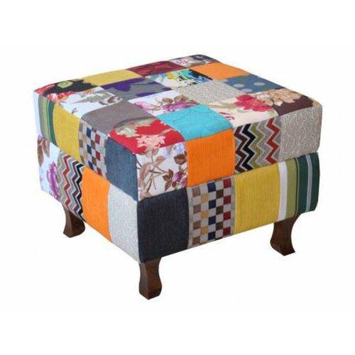 Tamanhos, Medidas e Dimensões do produto Puff Londres Quadrado Patchwork - Tommy Design