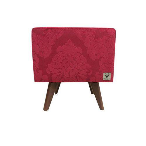 Tamanhos, Medidas e Dimensões do produto Puff Pé Palito Quadrado Alce Couch Jacquard Classic Vermelho 40cm