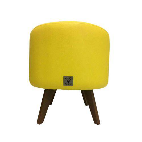 Tamanhos, Medidas e Dimensões do produto Puff Pé Palito Redondo Alce Couch Corino Courvin Amarelo 40cm