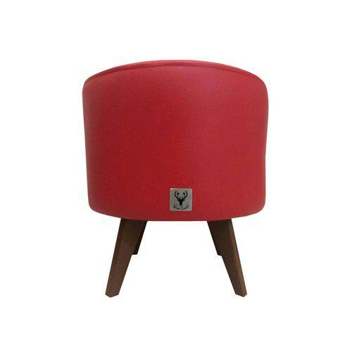 Tamanhos, Medidas e Dimensões do produto Puff Pé Palito Redondo Alce Couch Corino Courvin Vermelho 40cm