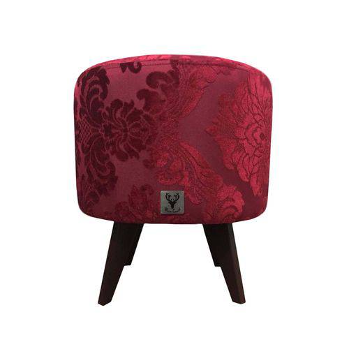 Tamanhos, Medidas e Dimensões do produto Puff Pé Palito Redondo Alce Couch Jacquard Classic Vermelho 40cm