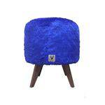 Tamanhos, Medidas e Dimensões do produto Puff Pé Palito Redondo Alce Couch Pelinho Pelucia Azul 40cm