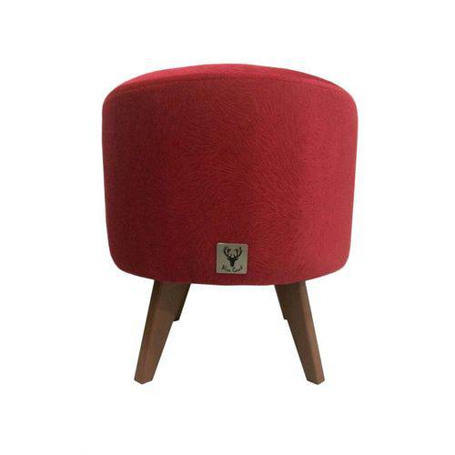Tamanhos, Medidas e Dimensões do produto Puff Pé Palito Redondo Alce Couch Suede Animale Vermelho 40cm