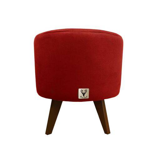 Tamanhos, Medidas e Dimensões do produto Puff Pé Palito Redondo Alce Couch Veludo Vermelho 40cm
