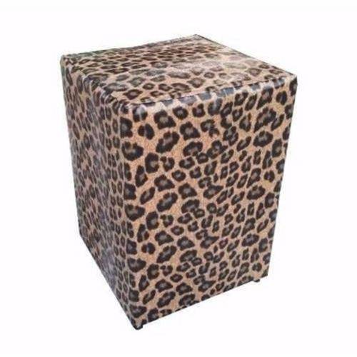 Tamanhos, Medidas e Dimensões do produto Puff Pufes Pufs Quadrado 34X34 Courino Animal Print Onça