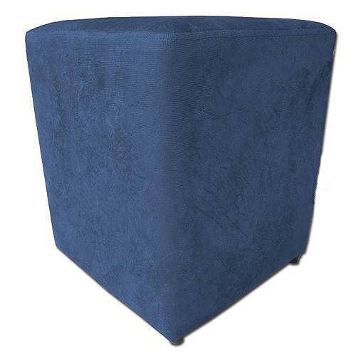 Tamanhos, Medidas e Dimensões do produto Puff Quadrado Azul Decorativo Suede Madeira Eucalipto Reforçado Estofado Espuma D23 - 42x32