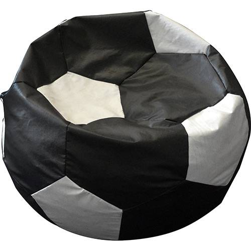 Tamanhos, Medidas e Dimensões do produto Puff Redondo Big Ball Futebol Cipaflex Preto/Branco - Stay Puff