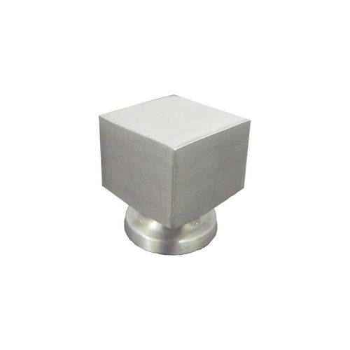 Tamanhos, Medidas e Dimensões do produto Puxador Botão 1" Quadrado Alumínio Acetinado